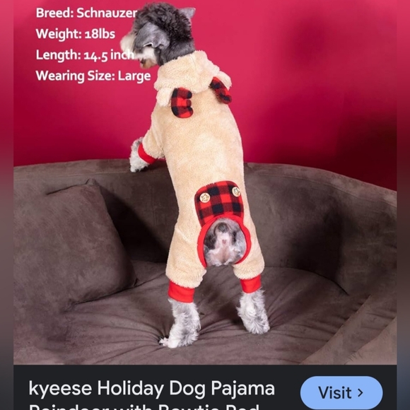 Kyeese Dog Moose Costume or PJs โ 2XL โ Fleece โ NWT โ Super Soft! Cute ๐ซ โ - Picture 15 of 16